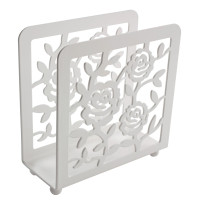 Serwetnik DINNER, 12,5x6x13 cm, kol. biały