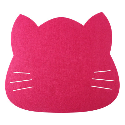 podkładka filcowa KOT, 38x34 cm, kol. amarant