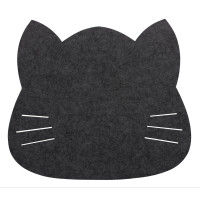 podkładka filcowa KOT, 38x34 cm, kol. czarny