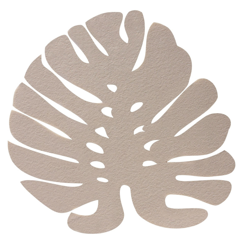podkładka filcowa LIŚĆ, 38x38 cm, kol. ecru