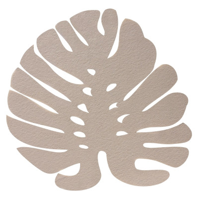 podkładka filcowa LIŚĆ, 38x38 cm, kol. ecru