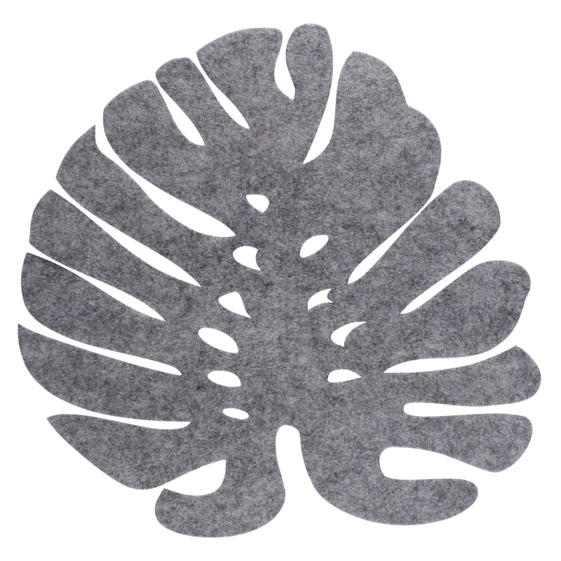 podkładka filcowa LIŚĆ, 38x38 cm, kol. szary