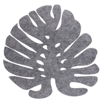 podkładka filcowa LIŚĆ, 38x38 cm, kol. szary