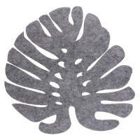 podkładka filcowa LIŚĆ, 38x38 cm, kol. szary