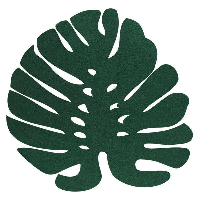 podkładka filcowa LIŚĆ, 38x38 cm, kol. ZIELONY