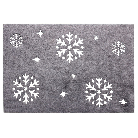 podkładka filcowa ŚNIEG, 45x30 cm, kol. szary