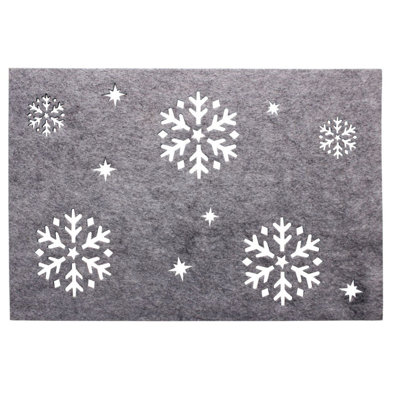 podkładka filcowa ŚNIEG, 45x30 cm, kol. szary