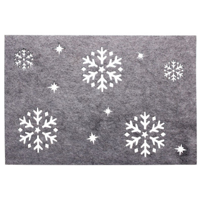 podkładka filcowa ŚNIEG, 45x30 cm, kol. szary