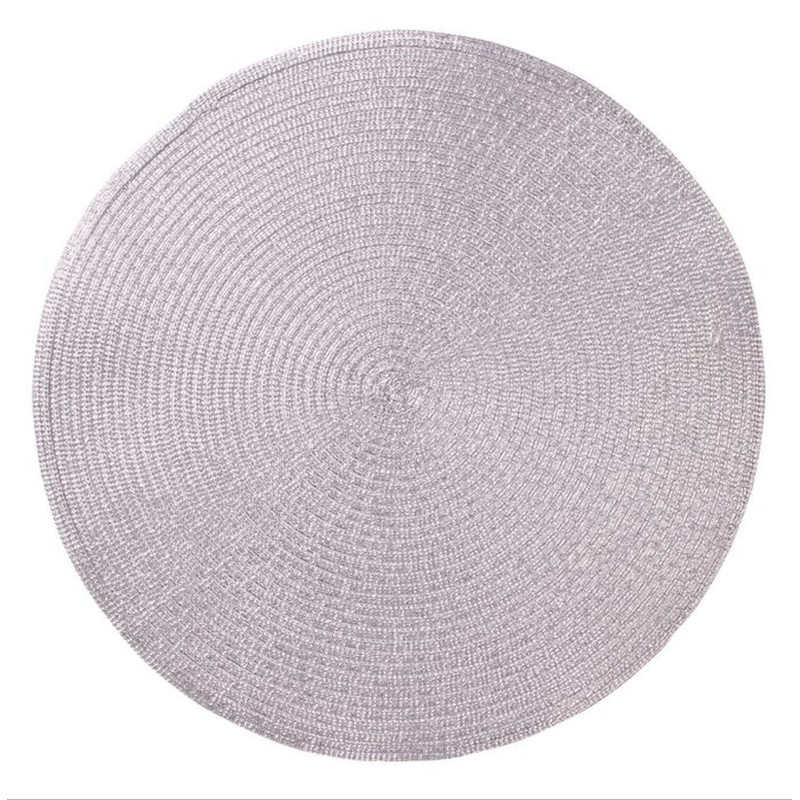 podkładka GLITTER, śr. 38 cm, kol. srebrny