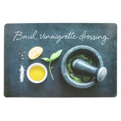 Podkładka BASIL, 43,5x28,5 cm, kol. CZARNY