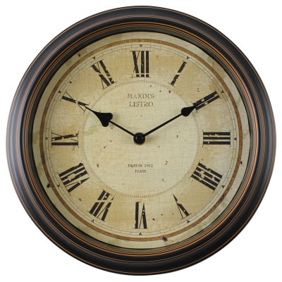 zegar ścienny CLARIDGE, średn. 29,5cm,kol.brąz-MC