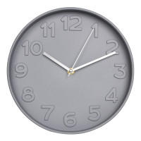 zegar ści. GRIGIO kol. SZARY, śred-25cm,gr 4cm-MC