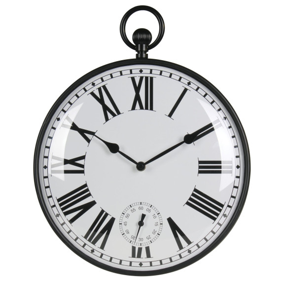 zegar ścienny OLDIE kol. CZARNY, 30x33x4cm-MC