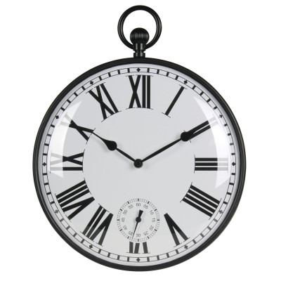 zegar ścienny OLDIE kol. CZARNY, 30x33x4cm-MC