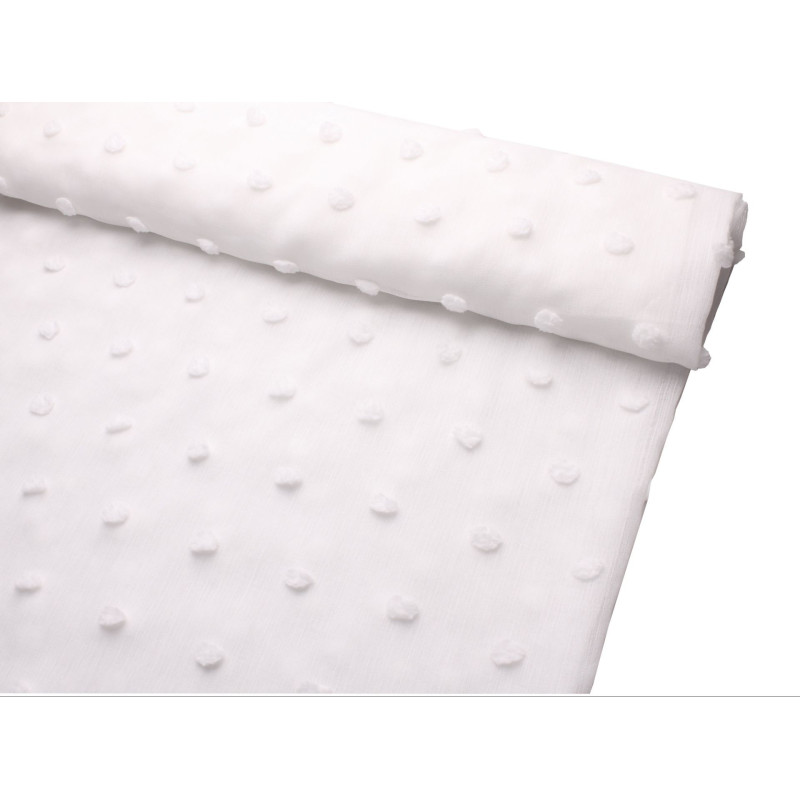 Tkanina z aplikacją UNIQUE 300 cm kolor biały