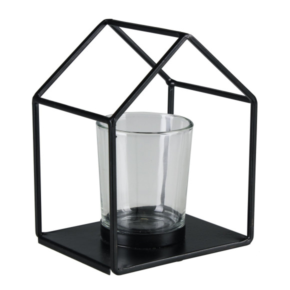 Latarenka NOCHE, 10x8x13 cm, kol. czarny