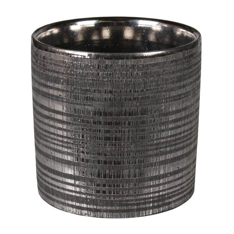 Osłonka ARNE ceramiczna,13,5x13,5x13cm,CZARNA