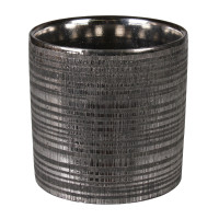 Osłonka ARNE ceramiczna,13,5x13,5x13cm,CZARNA