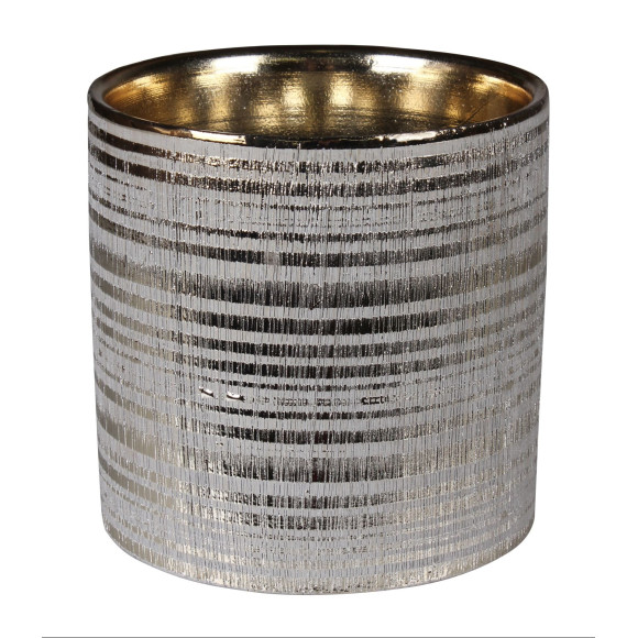 Osłonka ARNE ceramiczna,13,5x13,5x13cm,ZŁOTA