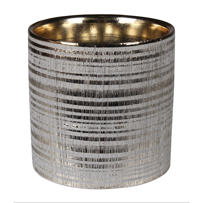 Osłonka ARNE ceramiczna,13,5x13,5x13cm,ZŁOTA