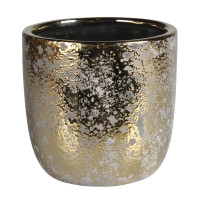 Osłonka GULD ceramiczna,11x11x10cm,ZŁOTA