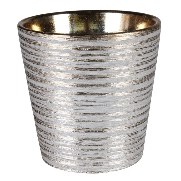 Osłonka LARS ceramiczna,12,5x12,5x11,5cm,ZŁOTA