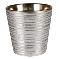 Osłonka LARS ceramiczna,12,5x12,5x11,5cm,ZŁOTA