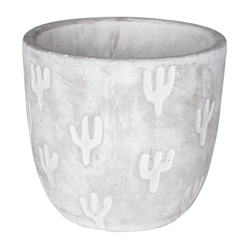 Osłonka AKE cement.12,3x12,3x10-szara+KAKTUSY