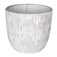 Osłonka AKE cement.12,3x12,3x10-szara+KAKTUSY