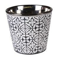 Osłonka PELLE ceramiczna,13x13x12,5cm,ANTRACYT