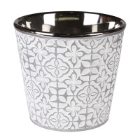 Osłonka PELLE ceramiczna,13x13x12,5cm,SZARA