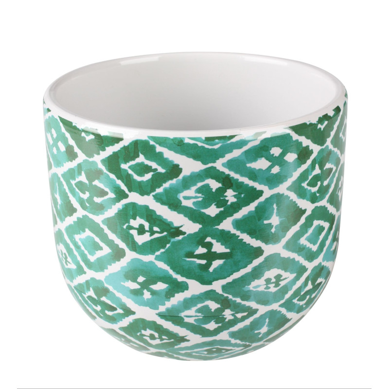 Osłonka HAKON terrakota,12x12x10cm,ZIEL-BIAŁ