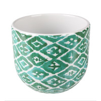 Osłonka HAKON terrakota,12x12x10cm,ZIEL-BIAŁ