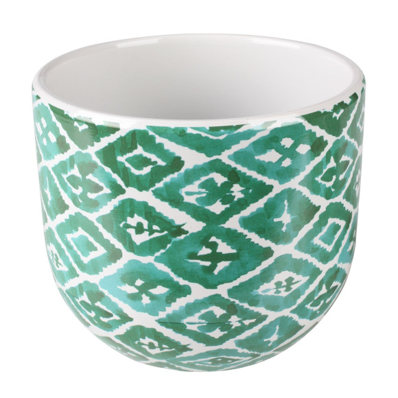 Osłonka HAKON terrakota,14x14x12cm,ZIEL-BIAŁ