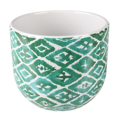 Osłonka HAKON terrakota,14x14x12cm,ZIEL-BIAŁ