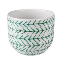 Osłonka MATS terrakota,12x12x10cm,BIAŁ-ZIEL