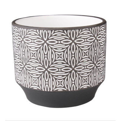 Osłonka TORKEL terrakota,12x12x10cm,BIAŁ-CZAR