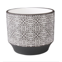 Osłonka TORKEL terrakota,12x12x10cm,BIAŁ-CZAR