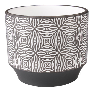 Osłonka TORKEL terrakota,14x14x12cm,BIAŁ-CZAR