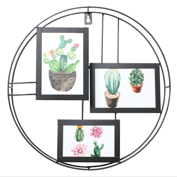 Ramka na zdjęcia CIRO 40x40cm, metal, kol.czarny