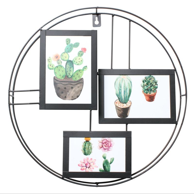 Ramka na zdjęcia CIRO 40x40cm, metal, kol.czarny