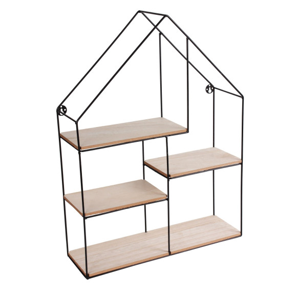 Półka dekoracyjna VALDO, 40x53,5cm, kol.czarny