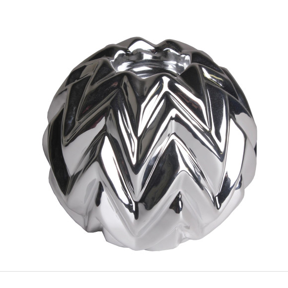 Świecznik HURON, 12,5/12,5/11,5 cm, kol. srebrny