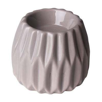 Świecznik ONTARIO, 8,5/8,5/7 cm, kol. szary