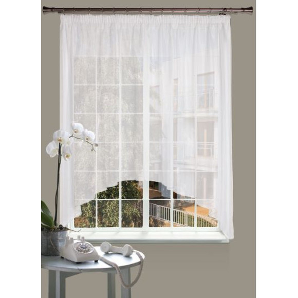 Firanka z taśmą CELINA 290/160 cm kol biały