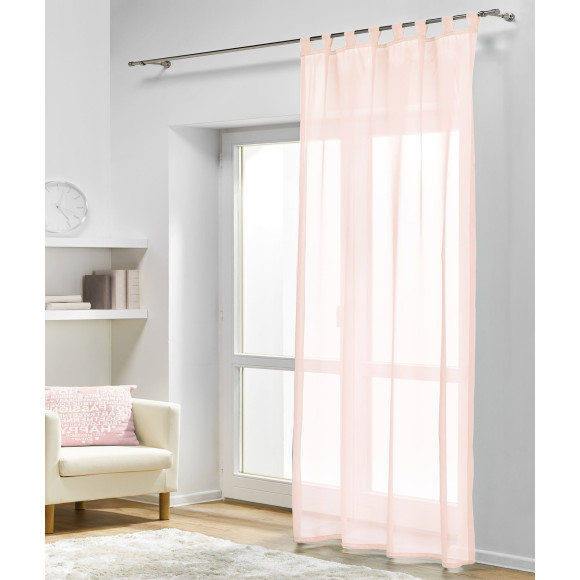 Firana z patkami DIANA 140x260cm, kol. pudrowy róż