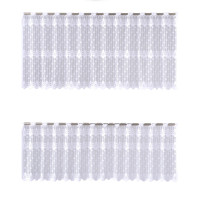 Komplet zazdrostek EDA, 45x150 i 60x150 cm,k.biały