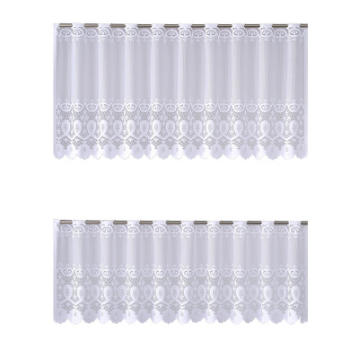 Komplet zazdrostek REN, 45x150 i 60x150 cm,k.biały