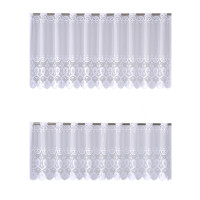 Komplet zazdrostek REN, 45x150 i 60x150 cm,k.biały