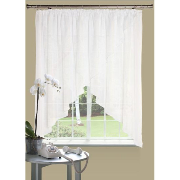 Firanka z taśmą MALWINA 290/160 cm kol biały